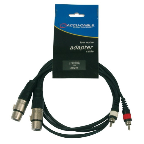 American DJ AC-XF-2R/1,5 кабель 2 RCA - 2XLR мама, 1.5 метра American DJ AC-XF-2R/1,5 кабель 2 RCA - 2XLR мама, 1.5 метра