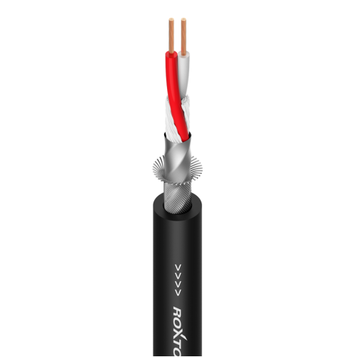 Roxtone MC022L-LSZH/100 Black кабель микрофонный, сечение: 2 х 0.5 мм2, в 100 метровой бухте, цвет черный Roxtone MC022L-LSZH/100 Black кабель микрофонный, сечение: 2 х 0.5 мм2, в 100 метровой бухте, цвет черный