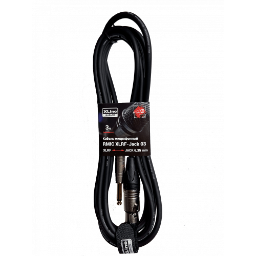 Xline Cables RMIC XLRF-Jack 03 кабель микрофонный XLR 3 pin female - JACL 6.3 mono длина 3м Xline Cables RMIC XLRF-Jack 03 кабель микрофонный XLR 3 pin female - JACL 6.3 mono длина 3м