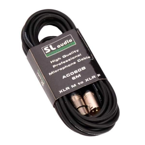 SL-Audio AC060B микрофонный кабель, 6 метров, черный SL-Audio AC060B микрофонный кабель, 6 метров, черный