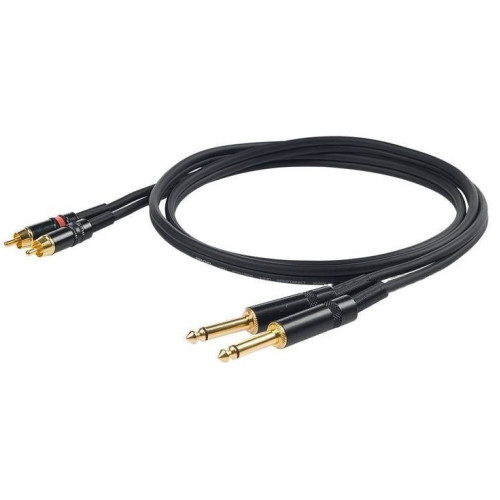 Proel CHLP310LU15 сценический кабель, 2xJack 6.3 мм моно <-> 2хRCA male, длина 1.5 метров Proel CHLP310LU15 сценический кабель, 2xJack 6.3 мм моно <-> 2хRCA male, длина 1.5 метров