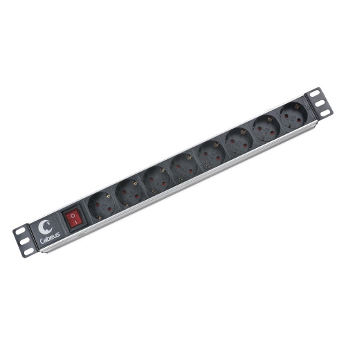 Cabeus PDU-8P-2EU блок розеток 19'', 8 розеток для 19'' шкафов