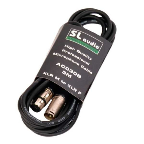 SL-Audio AC030B микрофонный кабель 3 метра, черный SL-Audio AC030B микрофонный кабель 3 метра, черный