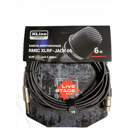 Xline Cables RMIC XLRF-Jack 06 кабель микрофонный XLR 3 pin female - JACL 6.3 mono длина 6м Xline Cables RMIC XLRF-Jack 06 кабель микрофонный XLR 3 pin female - JACL 6.3 mono длина 6м