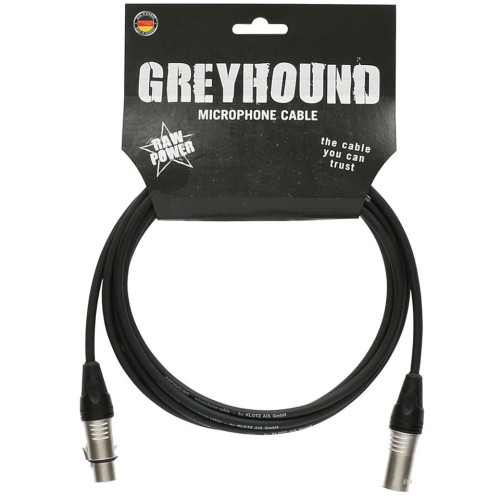 Klotz GRK1FM1000 GreyHound микрофонный кабель, разъемы Klotz XLR-XLR, длина 10 метров Klotz GRK1FM1000 GreyHound микрофонный кабель, разъемы Klotz XLR-XLR, длина 10 метров
