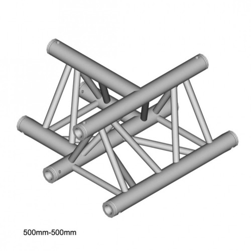 Dura Truss DT 33 T36-T T-joint узел стыковочный трехлучевой (горизонтальный)- T, 90°, сечение 290 х 290 мм, длина сторон 50 см Dura Truss DT 33 T36-T T-joint узел стыковочный трехлучевой (горизонтальный)- T, 90°, сечение 290 х 290 мм, длина сторон 50 см