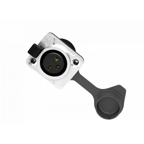Seetronic K3F2C-W панельный разъем XLR "мама", 3-контактный, с защитной крышкой, IP65 Seetronic K3F2C-W панельный разъем XLR "мама", 3-контактный, с защитной крышкой, IP65