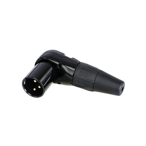 Rean RC3MR-B кабельный разъем XLR "папа", угловой, 3 контакта, черненый корпус Rean RC3MR-B кабельный разъем XLR "папа", угловой, 3 контакта, черненый корпус