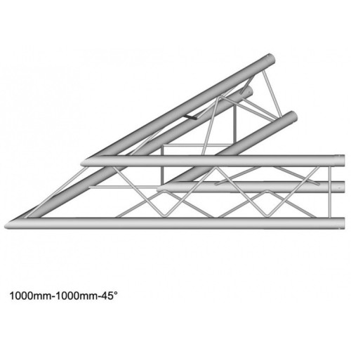 Dura Truss DT 23 C19-L45 узел стыковочный двухлучевой - угол, 45°, алюминиевый, длина сторон 100 см Dura Truss DT 23 C19-L45 узел стыковочный двухлучевой - угол, 45°, алюминиевый, длина сторон 100 см