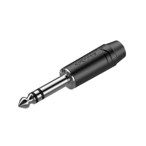 Roxtone RJ3PP-NS-BN разъем Jack 1/4" стерео, цвет черный Roxtone RJ3PP-NS-BN разъем Jack 1/4" стерео, цвет черный