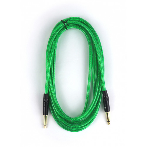 AuraSonics J63J63-5TGR гитарный кабель, длина 5 метров, цвет прозрачный зеленый AuraSonics J63J63-5TGR гитарный кабель, длина 5 метров, цвет прозрачный зеленый