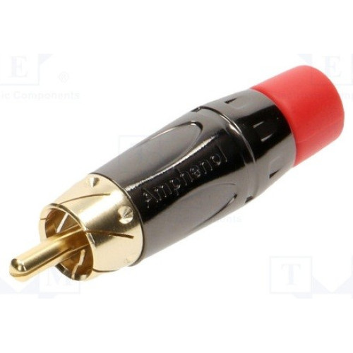 Amphenol ACPL-CRD кабельный разъем RCA "папа", цвет черный хром, красный Amphenol ACPL-CRD кабельный разъем RCA "папа", цвет черный хром, красный
