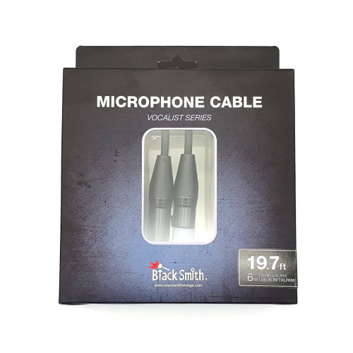 BlackSmith Microphone Cable Vocalist Series 19.7ft VS-XLRFTXLRM6 микрофонный кабель, 6 метров, XLR "мама" + XLR "папа" BlackSmith Microphone Cable Vocalist Series 19.7ft VS-XLRFTXLRM6 микрофонный кабель, 6 метров, XLR "мама" + XLR "папа"