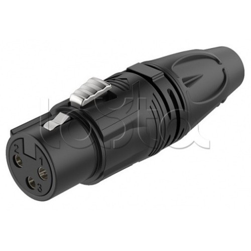 Roxtone RX3F-BT разъем cannon кабельный мама 3-х контактный, цвет черный Roxtone RX3F-BT разъем cannon кабельный мама 3-х контактный, цвет черный