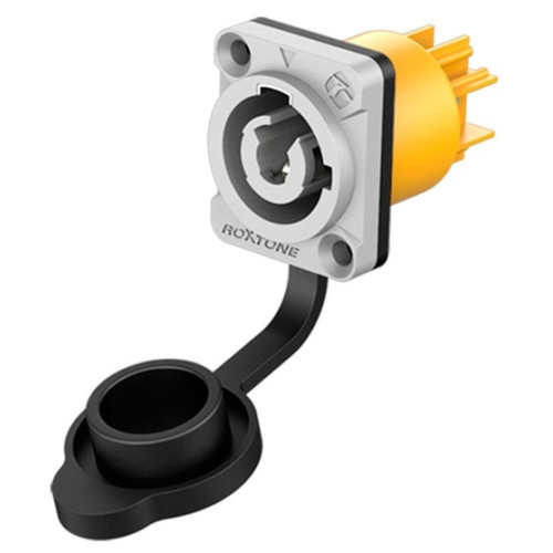 Roxtone RAC3MPO-WP Grey разъем кабельный powercon(Out), IP65, цвет серо-желтый Roxtone RAC3MPO-WP Grey разъем кабельный powercon(Out), IP65, цвет серо-желтый