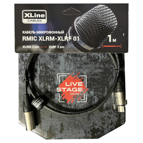 Xline Cables RMIC XLRM-XLRF 01 кабель микрофонный XLR 3 pin male - XLR 3 pin female длина 1м Xline Cables RMIC XLRM-XLRF 01 кабель микрофонный XLR 3 pin male - XLR 3 pin female длина 1м