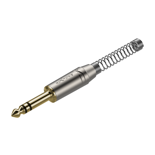 Roxtone RJ3PP-NG разъем джек 1/4" стерео с пружиной, цвет серебро Roxtone RJ3PP-NG разъем джек 1/4" стерео с пружиной, цвет серебро