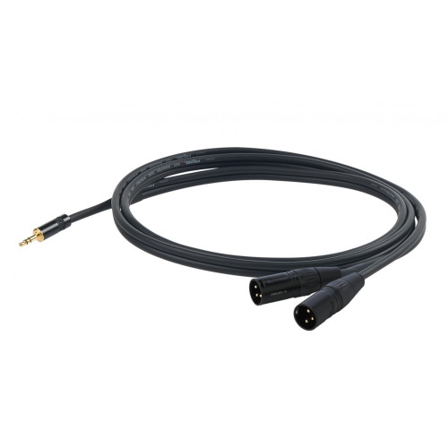 Proel CHLP320LU3 аудиокабель стерео джек 3.5/ 2 XLR3M, 3 метра Proel CHLP320LU3 аудиокабель стерео джек 3.5/ 2 XLR3M, 3 метра