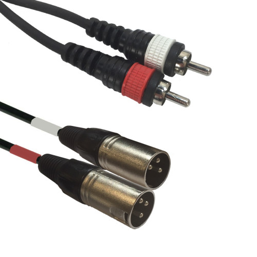 American DJ AC-2XM-2RM/5 2x XLR male to 2x RCA 5m кабель двойной, XLR(M) - RCA, 5 м American DJ AC-2XM-2RM/5 2x XLR male to 2x RCA 5m кабель двойной, XLR(M) - RCA, 5 м