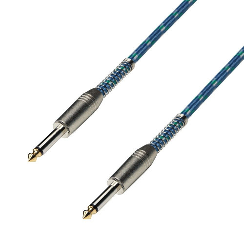 Adam Hall K3 IPP 0300 V инструментальный кабель, 3 метра, цвет черный/синий Adam Hall K3 IPP 0300 V инструментальный кабель, 3 метра, цвет черный/синий