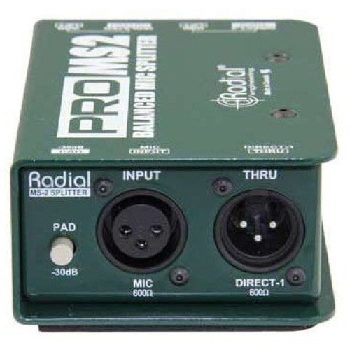 Radial Pro MS2 микрофонный сплиттер с трансформатором Eclipse Radial Pro MS2 микрофонный сплиттер с трансформатором Eclipse