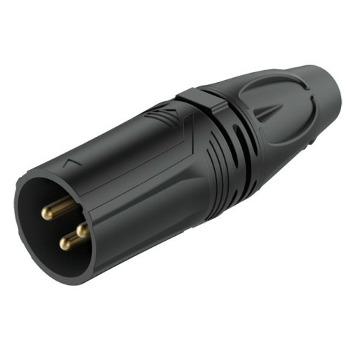 Roxtone RX3M-BG разъем cannon кабельный папа 3-х контактный, цвет черный Roxtone RX3M-BG разъем cannon кабельный папа 3-х контактный, цвет черный