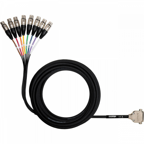 Shure DB25-XLRF разветвительный аудиокабель, длина 7.62 метров Shure DB25-XLRF разветвительный аудиокабель, длина 7.62 метров