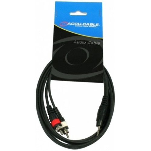 American DJ AC-J3S-2RM/3.0 кабель мини джек - 2 х RCA, длина 3 метра American DJ AC-J3S-2RM/3.0 кабель мини джек - 2 х RCA, длина 3 метра