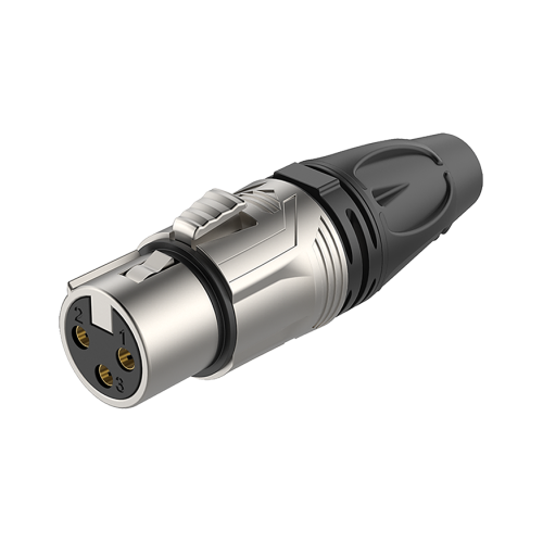 Roxtone RX3F-NG разъем cannon кабельный "мама" 3-х контактный, цвет серебро, позолоченные контакты Roxtone RX3F-NG разъем cannon кабельный "мама" 3-х контактный, цвет серебро, позолоченные контакты