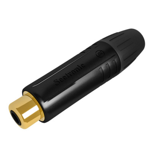Seetronic MT390 кабельный разъем RCA "мама", чёрный Seetronic MT390 кабельный разъем RCA "мама", чёрный