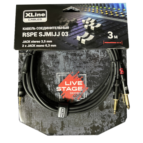 Xline Cables RSPE SJMIJJ03 кабель специальный Mini Jack stereo 3.5mm - 2 x JACK mono 6.3mm, 3м