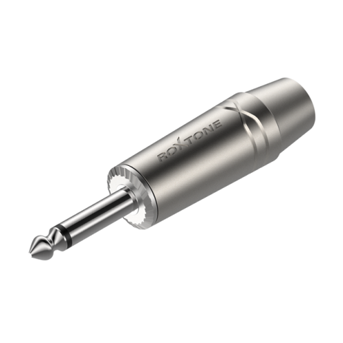 Roxtone RJ2PX-NN разъем jack 1/4" моно, максимальный диаметр кабеля до 10 мм, цвет серебро Roxtone RJ2PX-NN разъем jack 1/4" моно, максимальный диаметр кабеля до 10 мм, цвет серебро