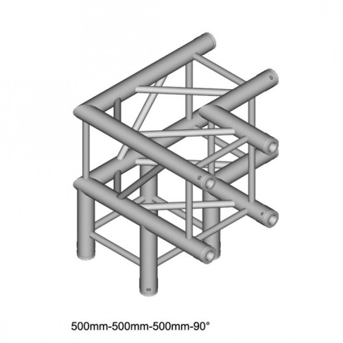 Dura Truss DT 34 C30-LD 90 узел стыковочный 3-х лучевой, 90 градусов, алюминиевый, сечение 290 х 290 мм, длина сторон 50 см Dura Truss DT 34 C30-LD 90 узел стыковочный 3-х лучевой, 90 градусов, алюминиевый, сечение 290 х 290 мм, длина сторон 50 см