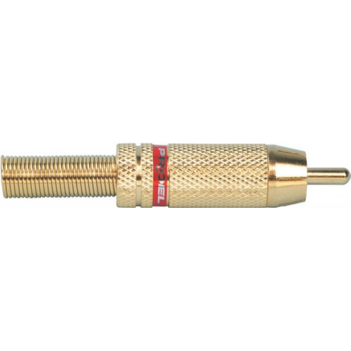 Proel MRCA30RD разъём RCA тюльпан, золоченый с красной линией Proel MRCA30RD разъём RCA тюльпан, золоченый с красной линией