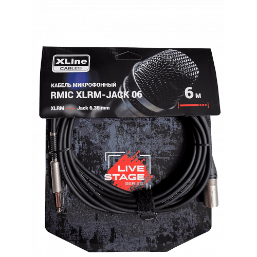 Xline Cables RMIC XLRM-Jack 06 кабель микрофонный XLR 3 pin male - JACL 6.3 mono длина 6м Xline Cables RMIC XLRM-Jack 06 кабель микрофонный XLR 3 pin male - JACL 6.3 mono длина 6м