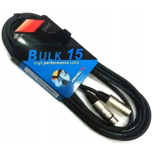 Proel BULK250LU15 соединительный кабель XLR-XLR, длина 15 метров Proel BULK250LU15 соединительный кабель XLR-XLR, длина 15 метров