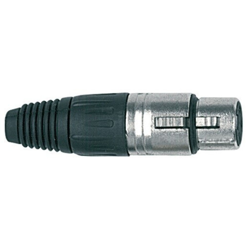 Proel XLR5FV разъём XLR "мама", 5-pin, цвет никель, черное кольцо-маркер Proel XLR5FV разъём XLR "мама", 5-pin, цвет никель, черное кольцо-маркер