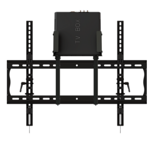 Wize Pro T55CPU универсальное наклонное настенное крепление для 32"-55"+ дисплеев, с кронштейном для мини-ПК, цвет черный Wize Pro T55CPU универсальное наклонное настенное крепление для 32"-55"+ дисплеев, с кронштейном для мини-ПК, цвет черный