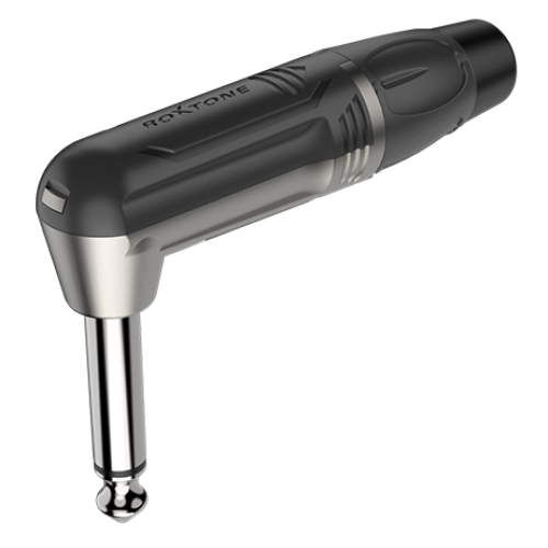 Roxtone RJ2RPP-NN разъем 6.3 мм mono Jack "папа" (угловой) с пружиной, цвет серебро Roxtone RJ2RPP-NN разъем 6.3 мм mono Jack "папа" (угловой) с пружиной, цвет серебро