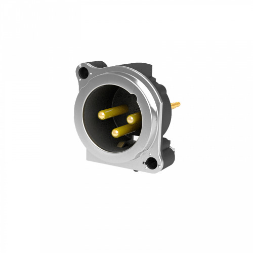 Seetronic SCADM3-V панельный разъём XLR, "папа", 3-контактный, вертикальная установка Seetronic SCADM3-V панельный разъём XLR, "папа", 3-контактный, вертикальная установка