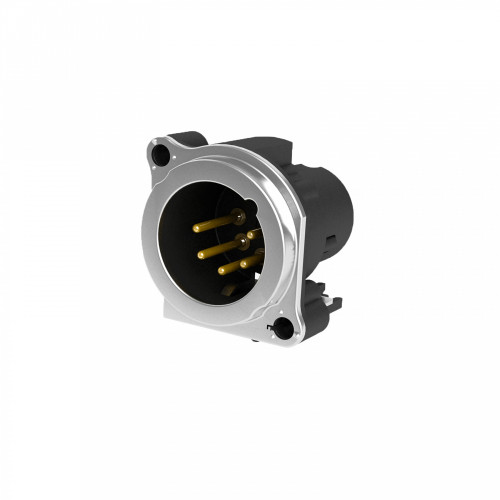 Seetronic SCADM5-V панельный разъём XLR, "папа", 5-контактный, вертикальная установка Seetronic SCADM5-V панельный разъём XLR, "папа", 5-контактный, вертикальная установка