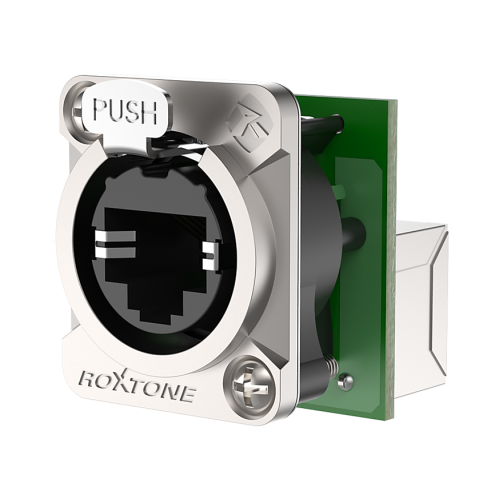 Roxtone RE8FD5 разъем RJ45 панельный, гнездо, тип-D Roxtone RE8FD5 разъем RJ45 панельный, гнездо, тип-D
