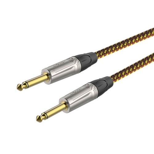Roxtone TGJJ300-11/1 кабель инструментальный, желто-коричневый, 1 метр Roxtone TGJJ300-11/1 кабель инструментальный, желто-коричневый, 1 метр
