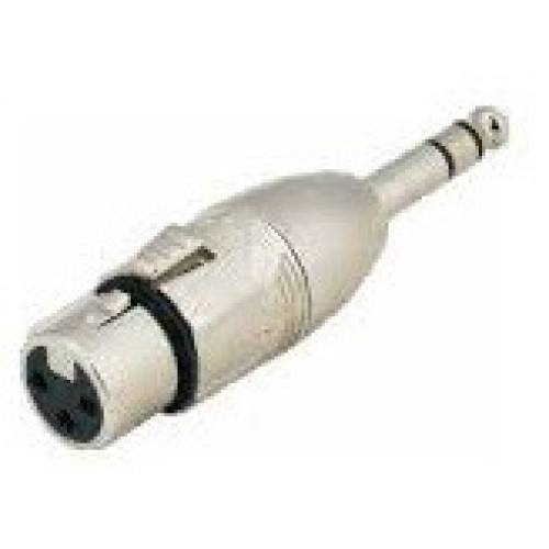 Roxtone RA3XFJM переходник 3P XLR "мама" - 6.3 stereo Jack "папа", металлический Roxtone RA3XFJM переходник 3P XLR "мама" - 6.3 stereo Jack "папа", металлический
