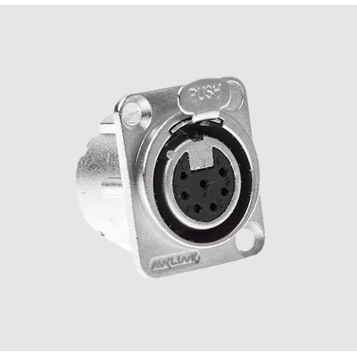 AVCLINK C7FD-LX разъем XLR панельный, 7 контактов, гнездо, тип-D AVCLINK C7FD-LX разъем XLR панельный, 7 контактов, гнездо, тип-D
