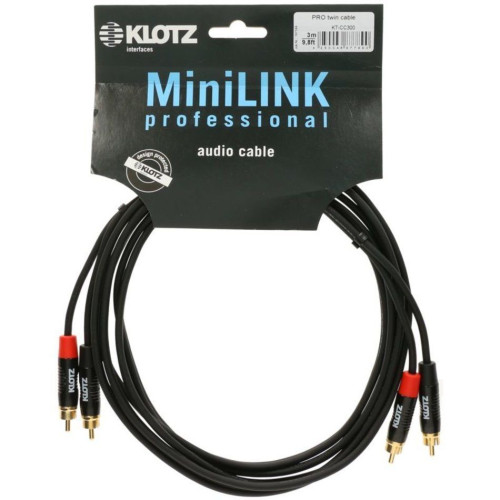 Klotz KT-CC150 кабель 2 RCA - 2 RCA позолеченные, длина 1.5 метра Klotz KT-CC150 кабель 2 RCA - 2 RCA позолеченные, длина 1.5 метра