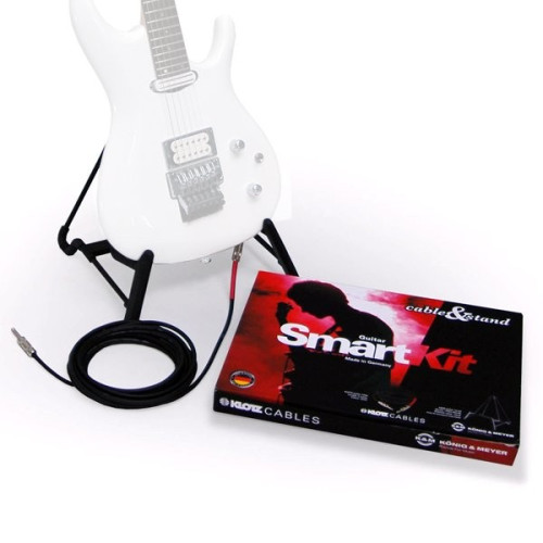 Klotz SmartKit Guitar комплект: гитарная стойка K&M 17581 и провод Klotz серии Pro Artist 5 метров Klotz SmartKit Guitar комплект: гитарная стойка K&M 17581 и провод Klotz серии Pro Artist 5 метров