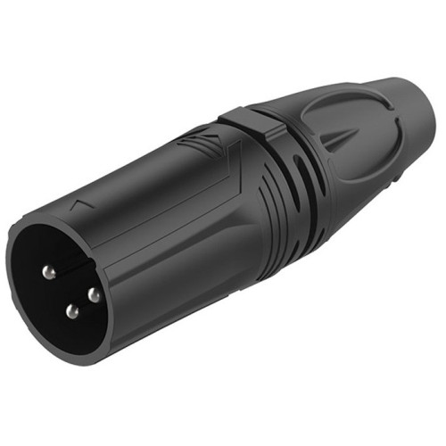 Roxtone RX3M-BS разъем cannon кабельный "папа" 3-х контактный, цвет черный Roxtone RX3M-BS разъем cannon кабельный "папа" 3-х контактный, цвет черный