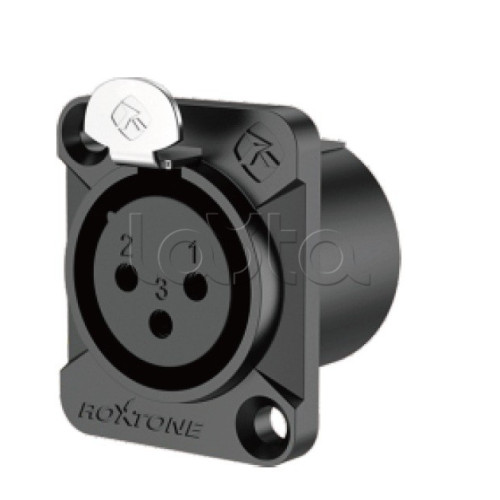Roxtone RX3FD-BT разъем cannon (XLR) панельный, цвет черный Roxtone RX3FD-BT разъем cannon (XLR) панельный, цвет черный