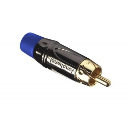 Amphenol ACPL-CBL кабельный разъем RCA, M серия, "папа", черный хром, голубой Amphenol ACPL-CBL кабельный разъем RCA, M серия, "папа", черный хром, голубой